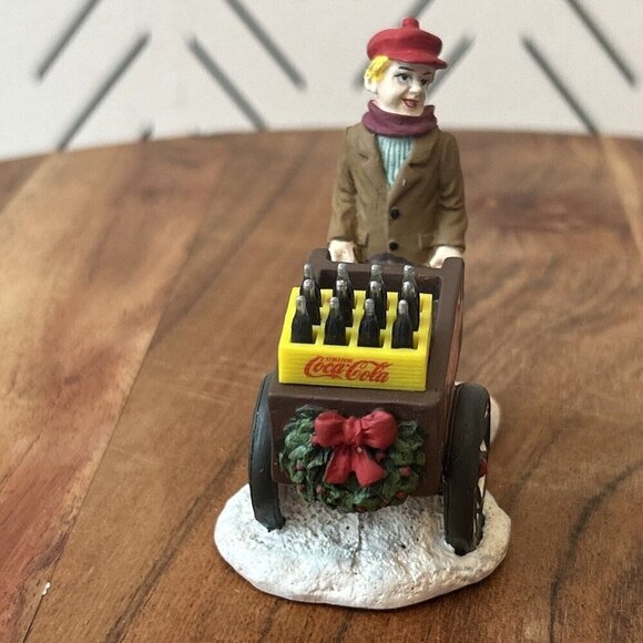 Vintage 1996 Coca Cola Town Square Collection Vendor Boy 64339 Christmas Village - Picture 8 of 16